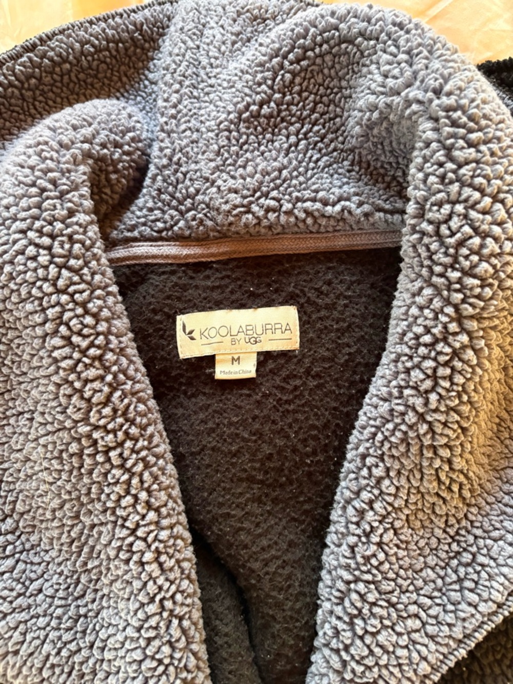 Koolaburra Black and Gray Sherpa Jacket